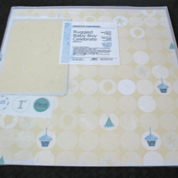 One Pkg Creative Memories Rugged Baby Boy Celebrate Additions B-20 - Picture 2 of 3